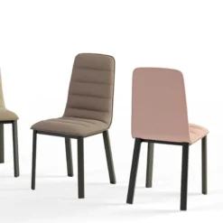 Cancio Pulsar Chaise contemporaine en tissu et métal><noscript><img width=