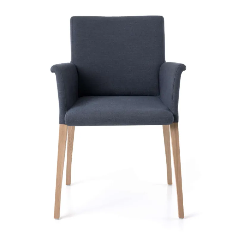 Mobitec Pure classic ® Fauteuil cocooning en tissu avec pieds en bois> Chaise De Salle à Manger|Chaise Salon