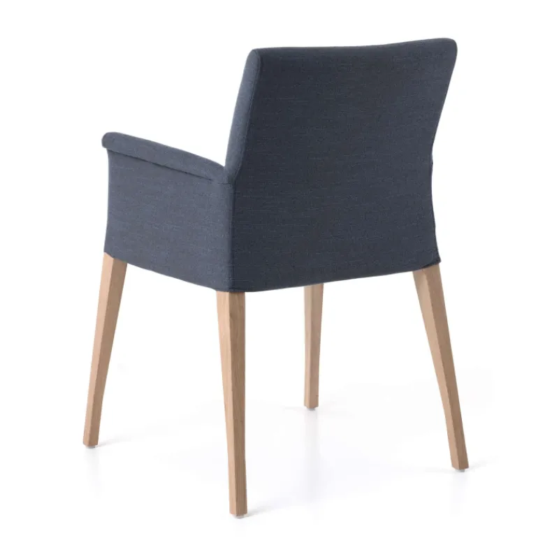 Mobitec Pure classic ® Fauteuil cocooning en tissu avec pieds en bois> Chaise De Salle à Manger|Chaise Salon