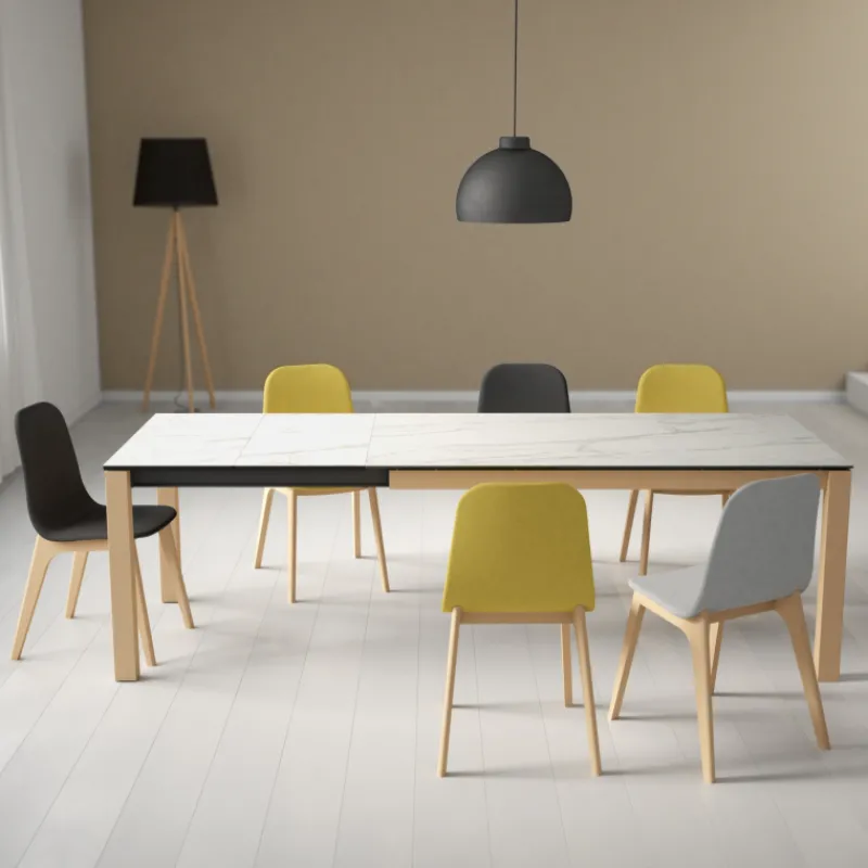 Cancio Quadra Table moderne en céramique extensible> Table De Salle à Manger