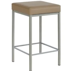 Perfecta Quadra Tabouret snack en simili et métal sans dossier><noscript><img width=