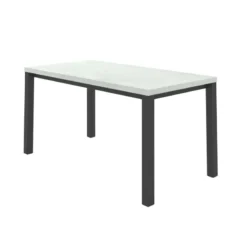 Perfecta Qube Table snack rectangulaire intemporelle en stratifié avec pieds en métal> Table De Cuisine|Table De Salle à Manger