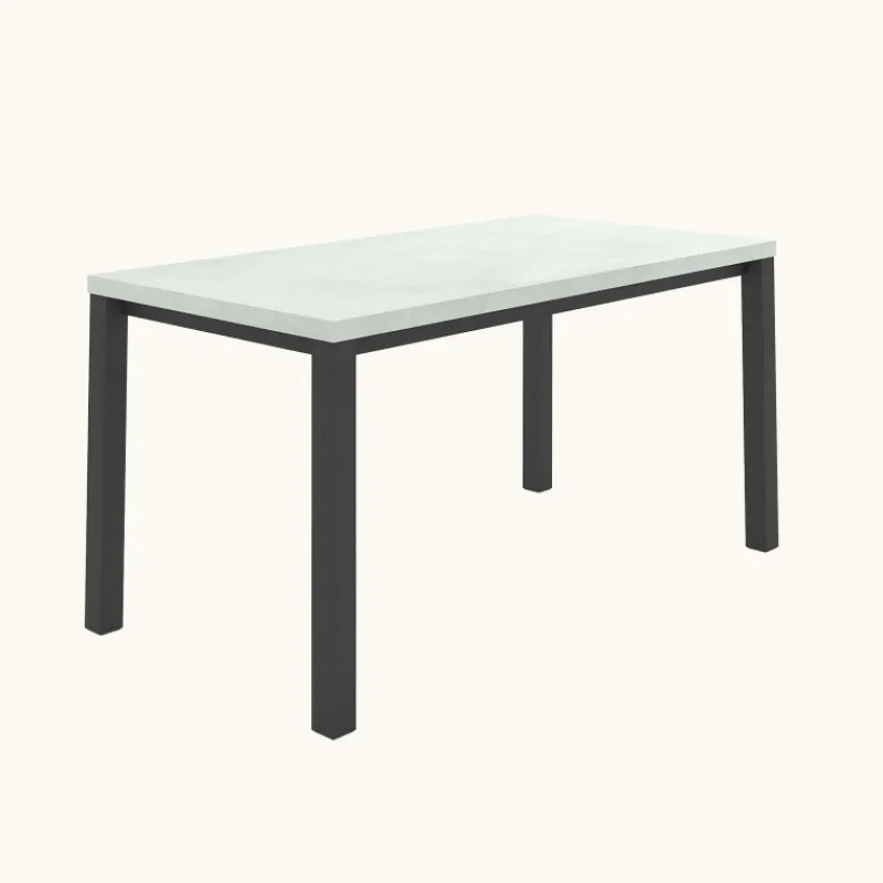 Perfecta Qube Table snack rectangulaire intemporelle en stratifié avec pieds en métal> Table De Cuisine|Table De Salle à Manger