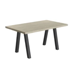 Perfecta Queen Table de salle à manger rectangulaire moderne avec pieds en métal><noscript><img width=