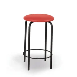 Carrier Rebecca Tabouret haut sans dossier avec pieds en métal fabriqué en France> Tabouret Snack (assise +/- 65 Cm)|Tabouret De Bar (assise +/- 80 Cm)