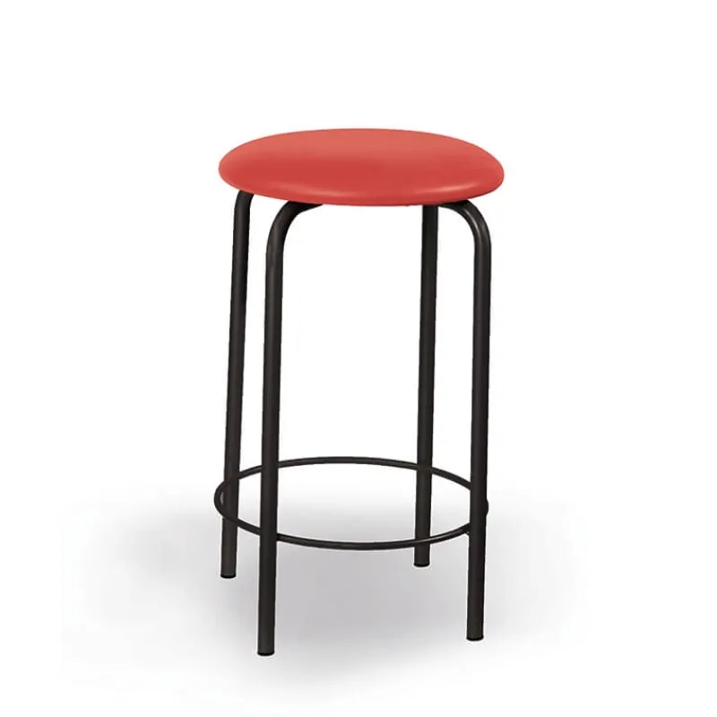 Carrier Rebecca Tabouret haut sans dossier avec pieds en métal fabriqué en France> Tabouret Snack (assise +/- 65 Cm)|Tabouret De Bar (assise +/- 80 Cm)