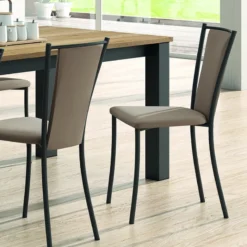 Perfecta Reina Chaise de cuisine contemporaine en métal et simili><noscript><img width=