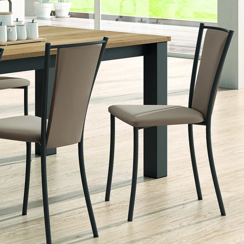 Perfecta Reina Chaise de cuisine contemporaine en métal et simili> Chaise De Cuisine