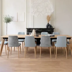 Mobitec Rennes ® Table en bois massif extensible pieds épingle> Table De Salle à Manger