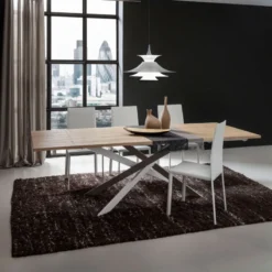 La primavera Renzo Table de salle à manger design extensible en stratifié> Table De Salle à Manger