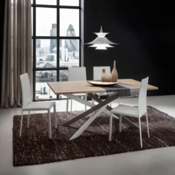 La primavera Renzo Table de salle à manger design extensible en stratifié> Table De Salle à Manger