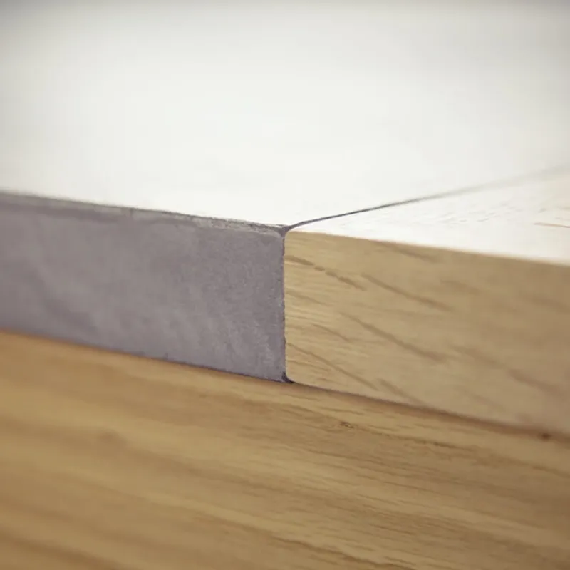 Neoh Repas Table française extensible en béton ciré et bois massif> Table De Salle à Manger