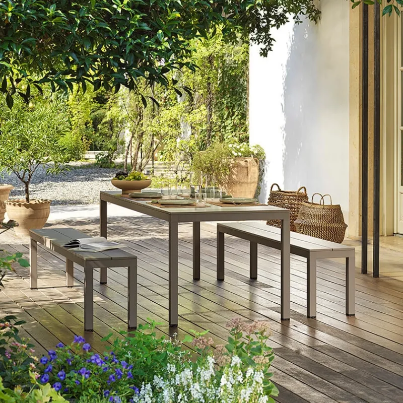 Rio Table de jardin en aluminium rectangulaire fabriquée en Italie> Table De Jardin
