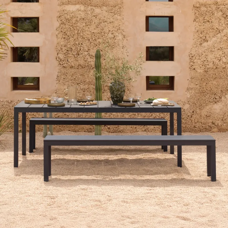 Rio Table de jardin en aluminium rectangulaire fabriquée en Italie> Table De Jardin
