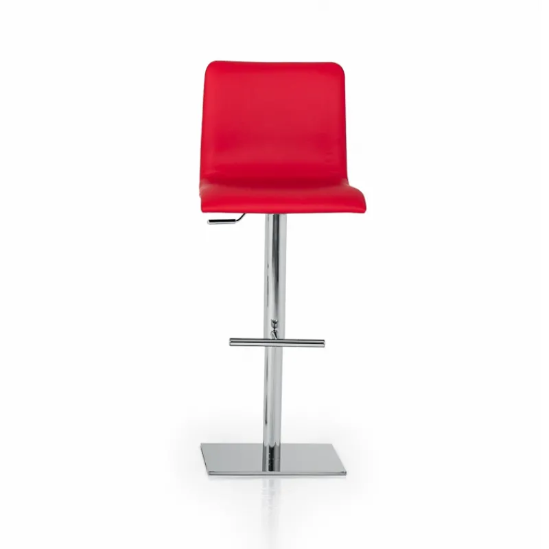 Peressini Rio Tabouret réglable en hauteur en synthétique et métal chromé> Tabouret Réglable En Hauteur|Tabouret Snack (assise +/- 65 Cm)