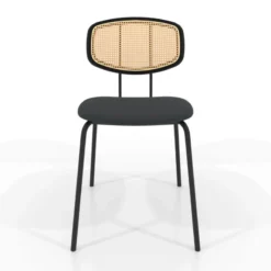 Perfecta Ritmo Chaise rétro avec dossier en cannage rotin et assise en simili><noscript><img width=