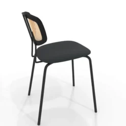 Perfecta Ritmo Chaise rétro avec dossier en cannage rotin et assise en simili><noscript><img width=