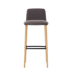 Mobitec Rob C06 ® Tabouret de bar en tissu et pieds bois massif> Tabouret De Bar (assise +/- 80 Cm)