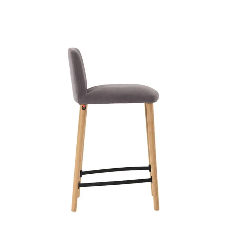 Mobitec Rob C05 ® Tabouret snack en tissu et bois massif> Tabouret Snack (assise +/- 65 Cm)|Tabouret De Bar (assise +/- 80 Cm)