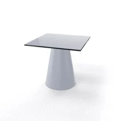 Roller H55 Table d'appoint carrée design italien à pied central> Table De Salon|Table Pour Petit Espace