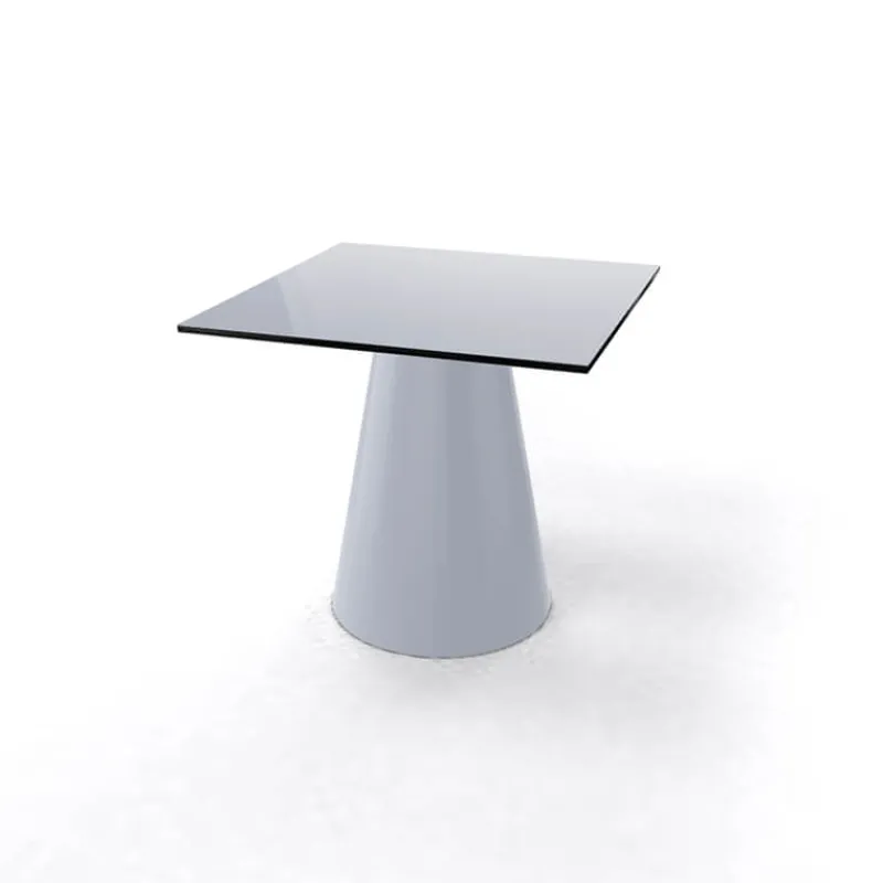 Roller H55 Table d'appoint carrée design italien à pied central> Table De Salon|Table Pour Petit Espace