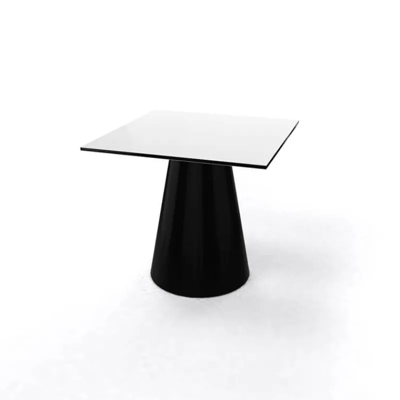 Roller H55 Table d'appoint carrée design italien à pied central> Table De Salon|Table Pour Petit Espace