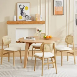 RomaneTable design ronde en bois><noscript><img width=