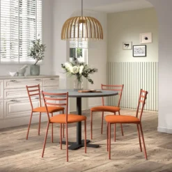 Perfecta Romy Chaise de cuisine avec assise rembourrée en simili et dossier en métal><noscript><img width=