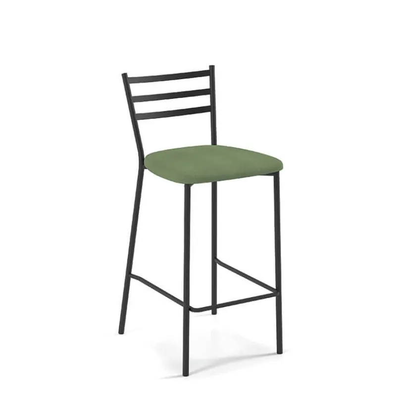 Perfecta Romy Tabouret snack en tissu et dossier en métal> Tabouret Snack (assise +/- 65 Cm)|Tabouret De Bar (assise +/- 80 Cm)