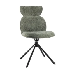 RosaChaise pivotante en tissu avec pieds en métal> Chaise De Salle à Manger|Chaise Salon