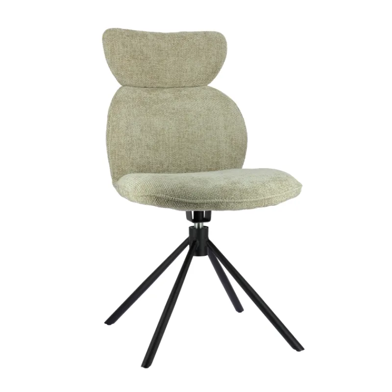 RosaChaise pivotante en tissu avec pieds en métal> Chaise De Salle à Manger|Chaise Salon