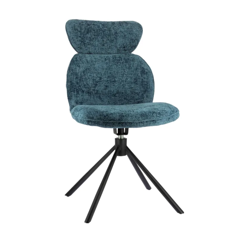 RosaChaise pivotante en tissu avec pieds en métal> Chaise De Salle à Manger|Chaise Salon