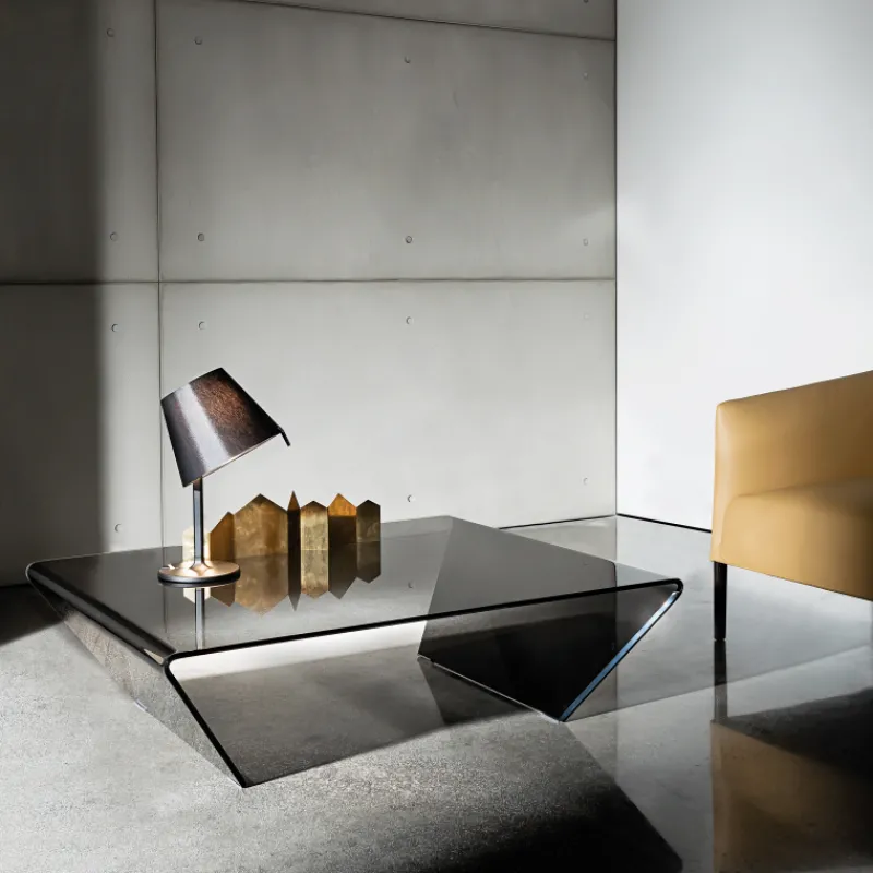 Sovet Italia Rubino Sovet® Table basse design rectangulaire ou carrée en verre> Table De Salon