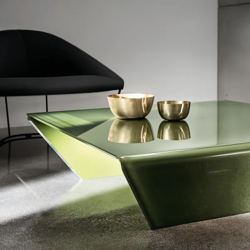 Sovet Italia Rubino Sovet® Table basse design rectangulaire ou carrée en verre> Table De Salon