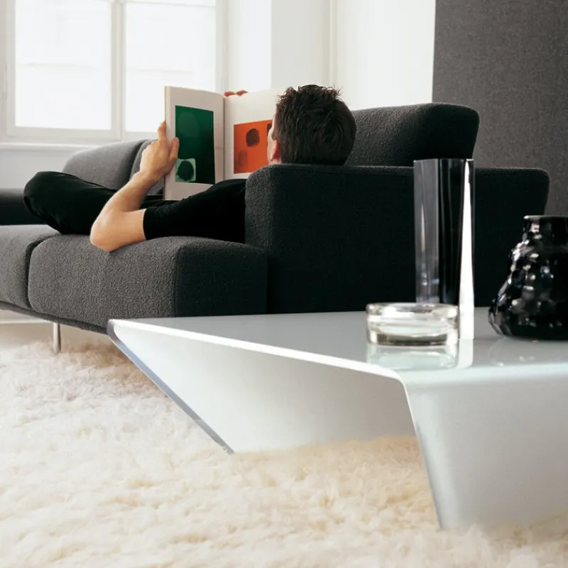 Sovet Italia Rubino Sovet® Table basse design rectangulaire ou carrée en verre> Table De Salon
