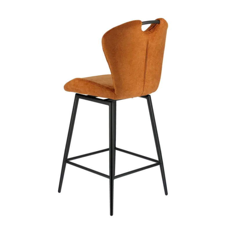 SachaTabouret snack en tissu pivotant avec poignée et pieds en métal> Tabouret Snack (assise +/- 65 Cm)|Tabouret De Bar (assise +/- 80 Cm)