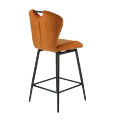 SachaTabouret snack en tissu pivotant avec poignée et pieds en métal><noscript><img width=