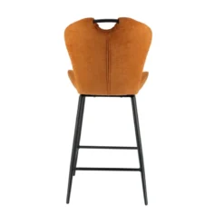 SachaTabouret snack en tissu pivotant avec poignée et pieds en métal><noscript><img width=