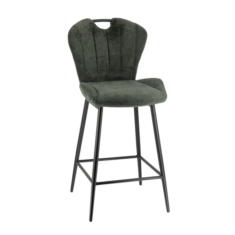 SachaTabouret snack en tissu pivotant avec poignée et pieds en métal> Tabouret Snack (assise +/- 65 Cm)|Tabouret De Bar (assise +/- 80 Cm)