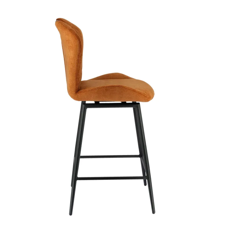 SachaTabouret snack en tissu pivotant avec poignée et pieds en métal> Tabouret Snack (assise +/- 65 Cm)|Tabouret De Bar (assise +/- 80 Cm)