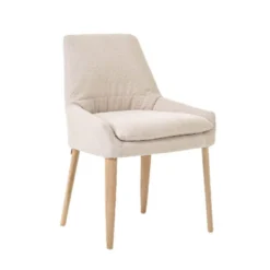 Mobitec Saga ® Chaise confortable en tissu et pieds bois> Chaise De Salle à Manger|Chaise Salon