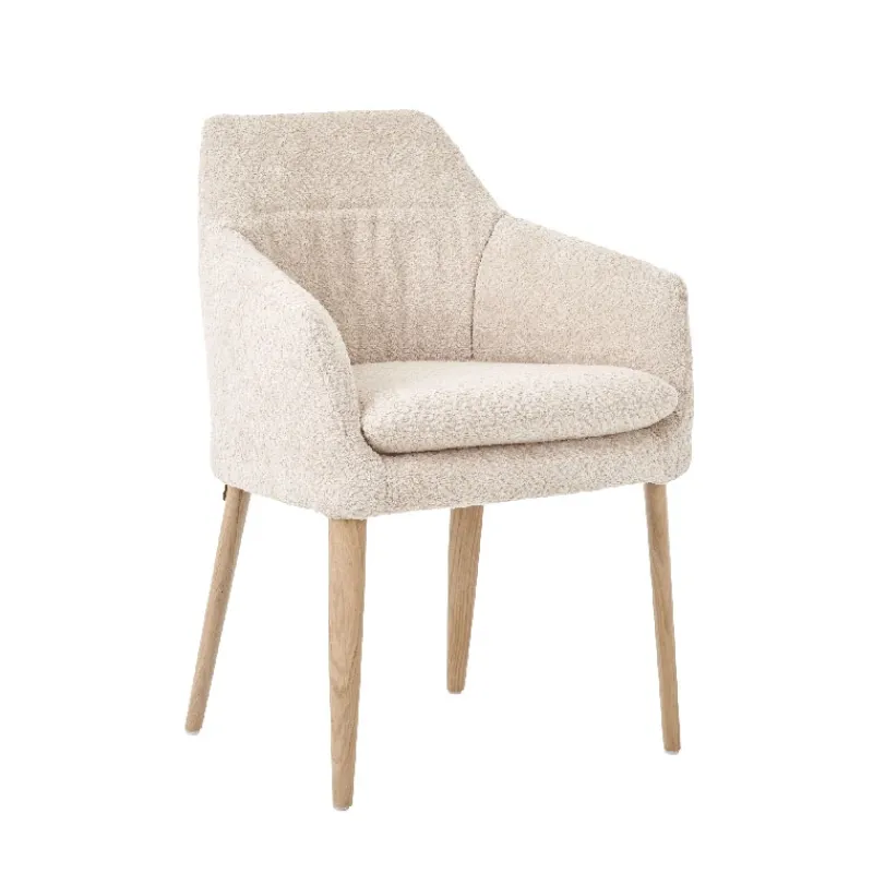 Mobitec Saga ® Fauteuil confortable en tissu et pieds en bois> Chaise De Salle à Manger|Chaise Salon