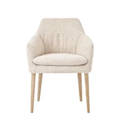 Mobitec Saga ® Fauteuil confortable en tissu et pieds en bois> Chaise De Salle à Manger|Chaise Salon