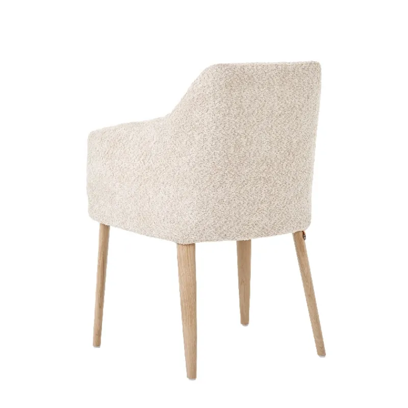 Mobitec Saga ® Fauteuil confortable en tissu et pieds en bois> Chaise De Salle à Manger|Chaise Salon