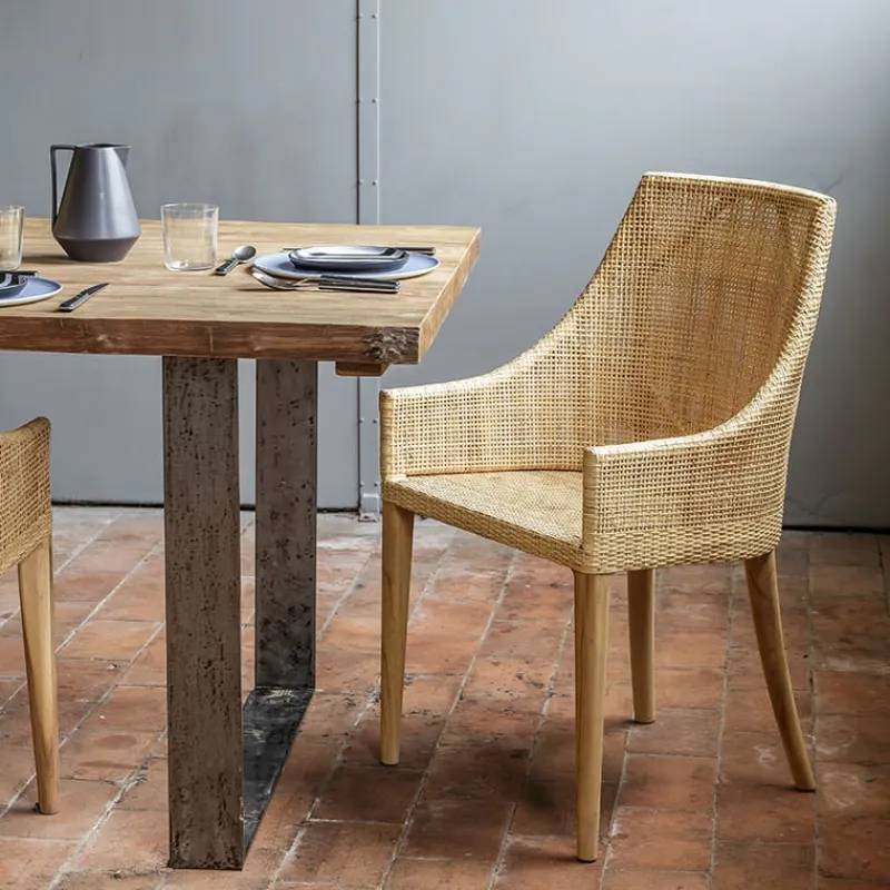 Kok SaigonFauteuil de table en rotin naturel> Chaise De Cuisine|Chaise De Salle à Manger