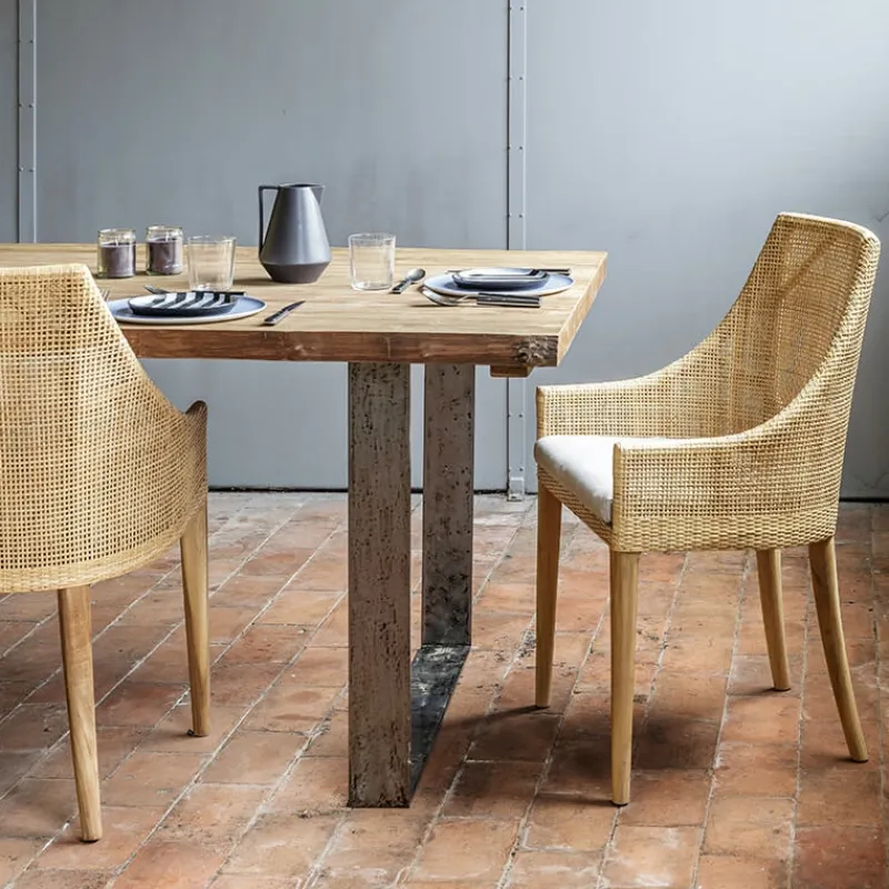 Kok SaigonFauteuil de table en rotin naturel> Chaise De Cuisine|Chaise De Salle à Manger