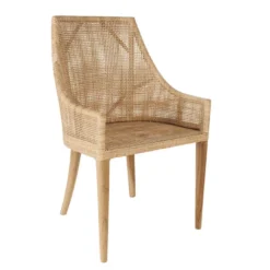 Kok SaigonFauteuil de table en rotin naturel><noscript><img width=