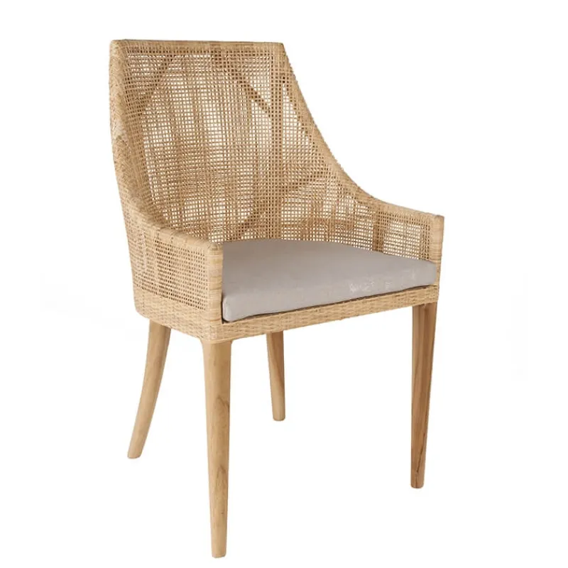 Kok SaigonFauteuil de table en rotin naturel> Chaise De Cuisine|Chaise De Salle à Manger