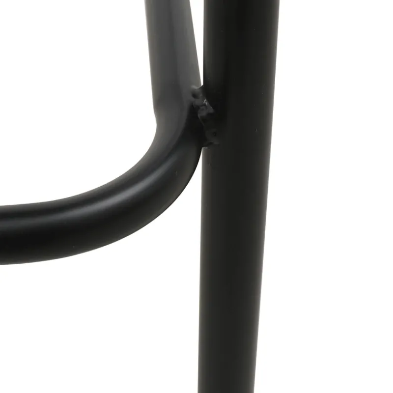 SandroTabouret snack bimatière en tissu avec dossier bois et pieds en métal> Tabouret Snack (assise +/- 65 Cm)|Tabouret De Bar (assise +/- 80 Cm)