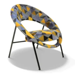 Paget Saturn Fauteuil design en tissu fabriqué en France><noscript><img width=